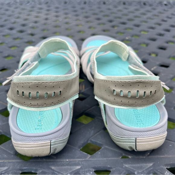 Baretraps Sonya Gray Teal Women’s Sandals Size 8M Hook Loop Sandals - Picture 2 of 13